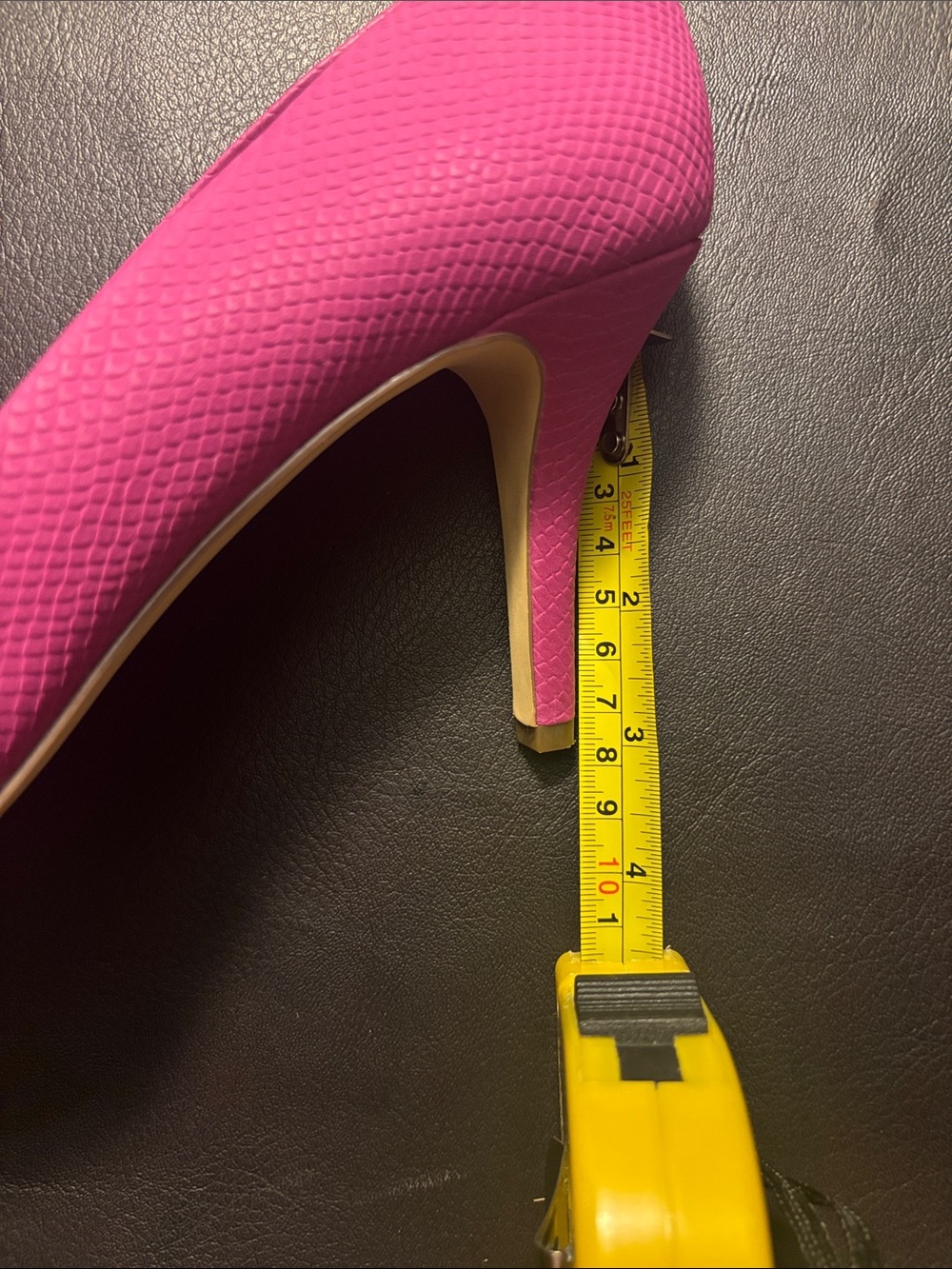 BCBGeneration Hot Pink Snakeskin Heels - Picture 4 of 4
